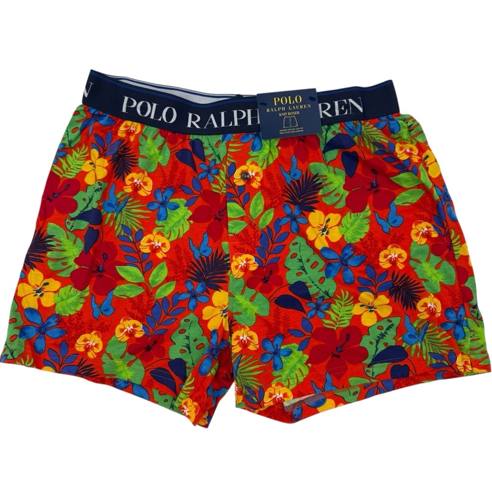 Polo Ralph Lauren Mens Size Large Knit Boxer shorts underwear tropical print NWT